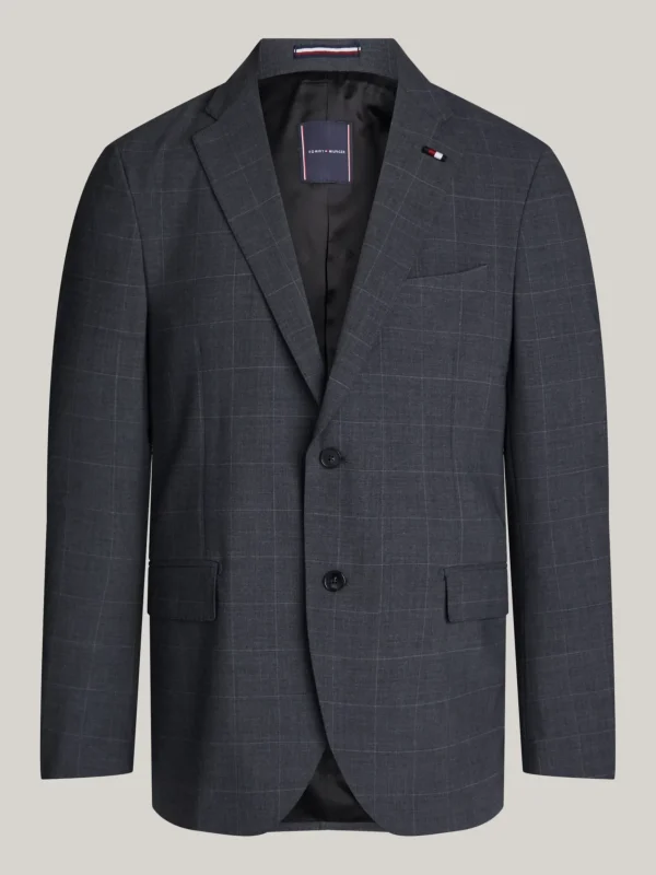Tommy Hilfiger Karierter Slim Fit Anzug GREY Sale