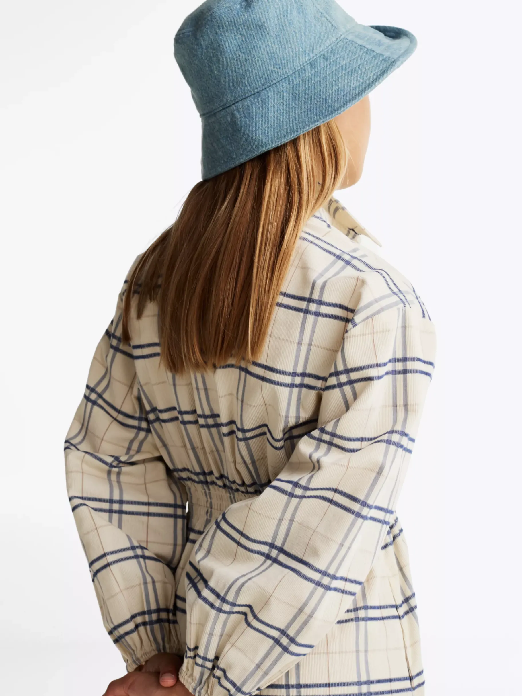 Tommy Hilfiger Kariertes Cord-Hemdkleid CLASSIC BEIGE CHECK Cheap