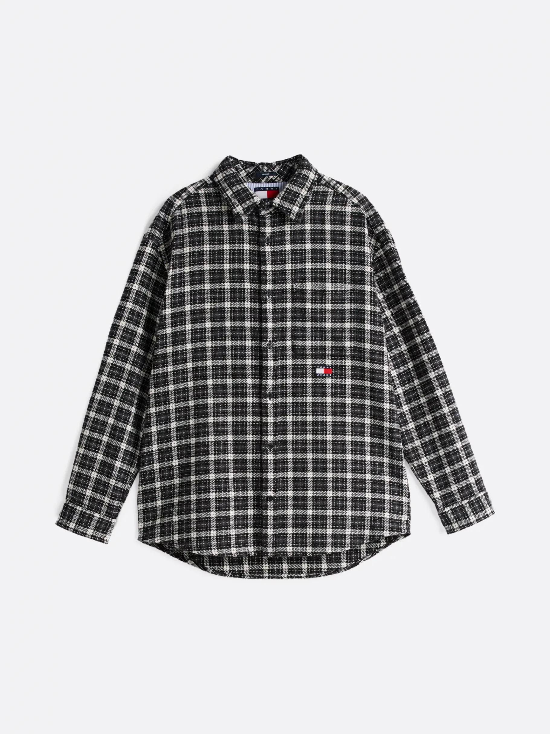 Tommy Hilfiger Kariertes Relaxed Fit Flanellhemd BLACK CHECK Discount