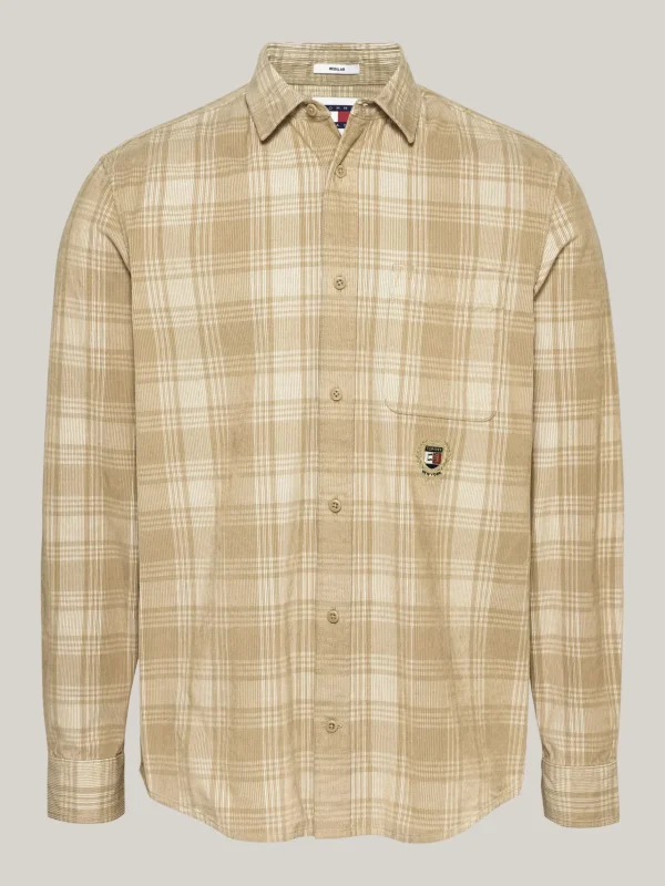 Tommy Hilfiger Kariertes Relaxed Fit Hemd mit Stickerei GENTLE GOLD Hot