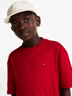 Tommy Hilfiger Kids Baseball-Cap aus Leinen mit TH-Monogramm NEWSPRINT Best Sale