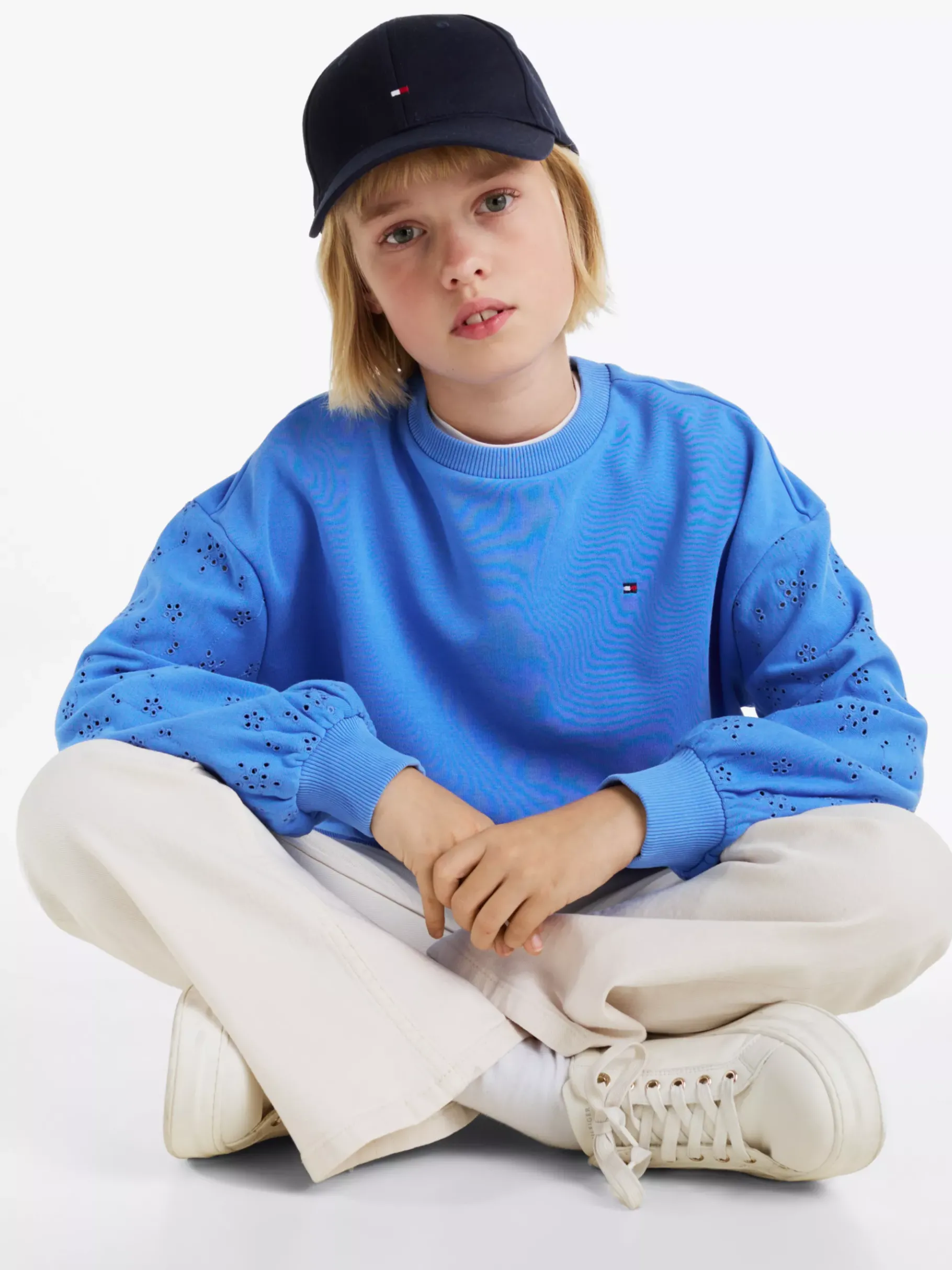 Tommy Hilfiger Kids Essential Baseball-Cap mit Flag SPACE BLUE Cheap