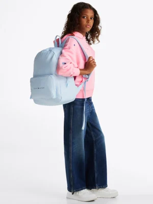 Tommy Hilfiger Kids Essential kuppelförmiger Logo-Rucksack BREEZY BLUE Shop