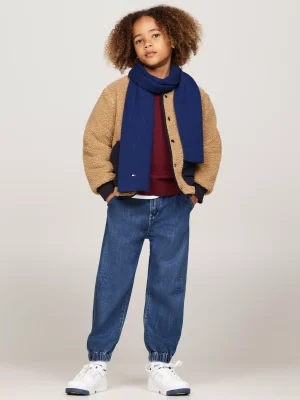 Tommy Hilfiger Kids Essential Schal mit aufgestickter Flag BLUE INK Hot