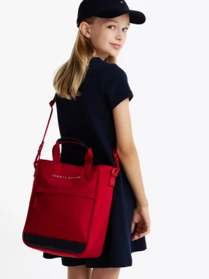 Tommy Hilfiger Kids Essential Schultertasche mit Logo MEDIUM RED / SPACE BLUE Sale
