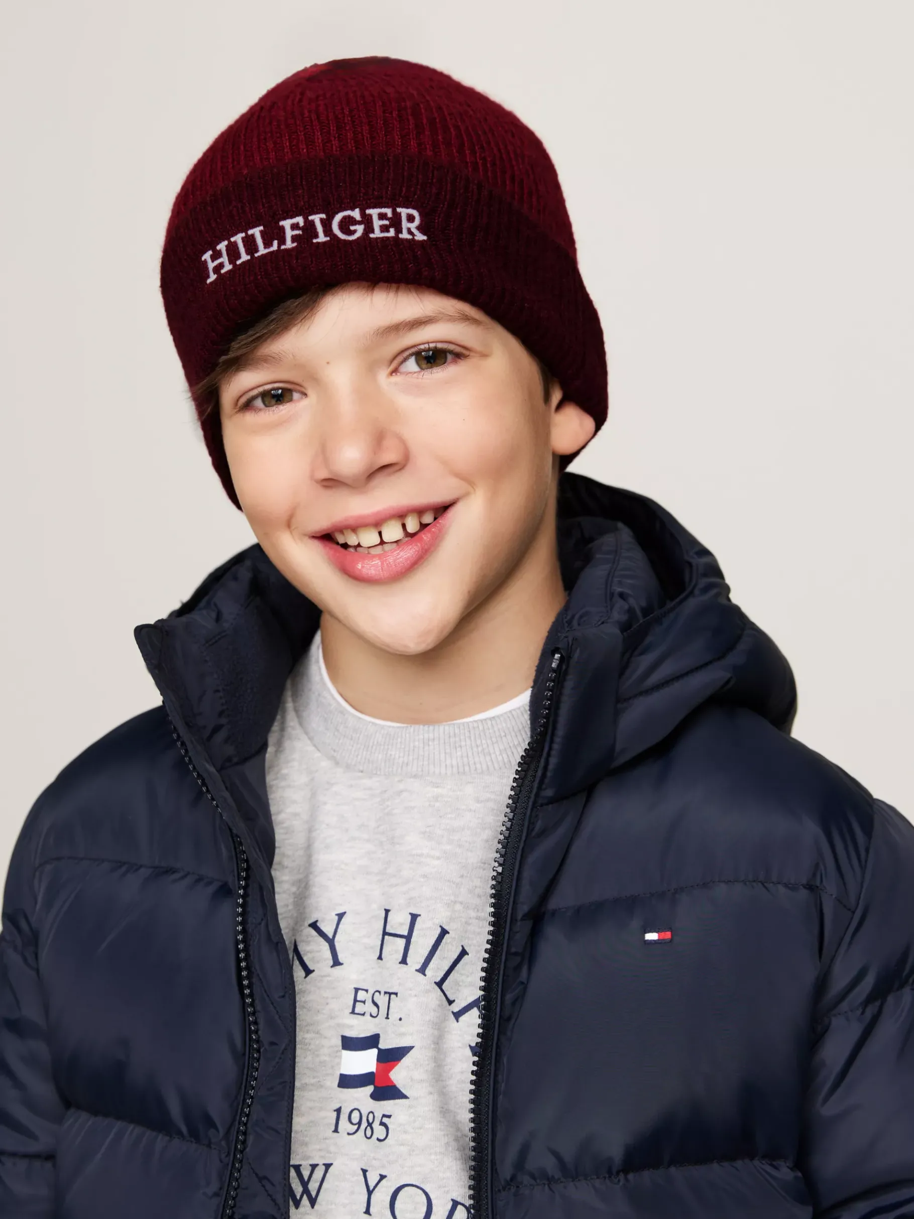 Tommy Hilfiger Kids Hilfiger Monotype Beanie ROUGE Flash Sale