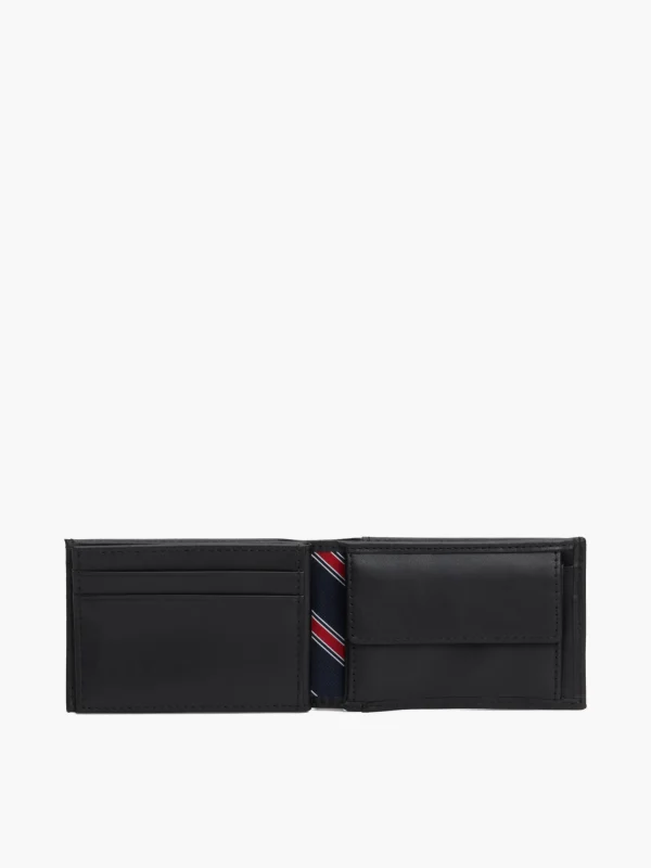 Tommy Hilfiger Kleine Brieftasche aus Leder BLACK Outlet