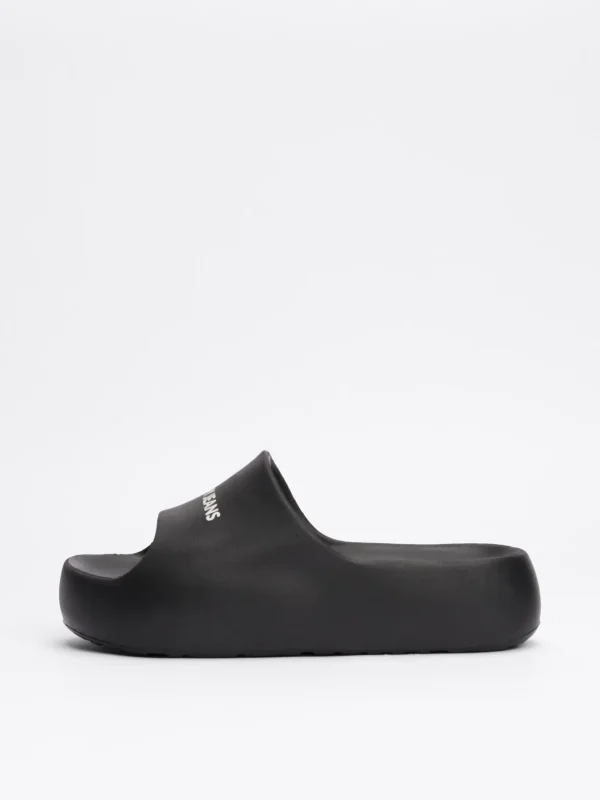 Tommy Hilfiger Klobiger Flatform-Badeschuh mit Logo BLACK Fashion
