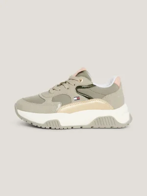 Tommy Hilfiger Klobiger, rutschhemmender Sneaker mit Flag GREY/MILITARY GREEN Cheap