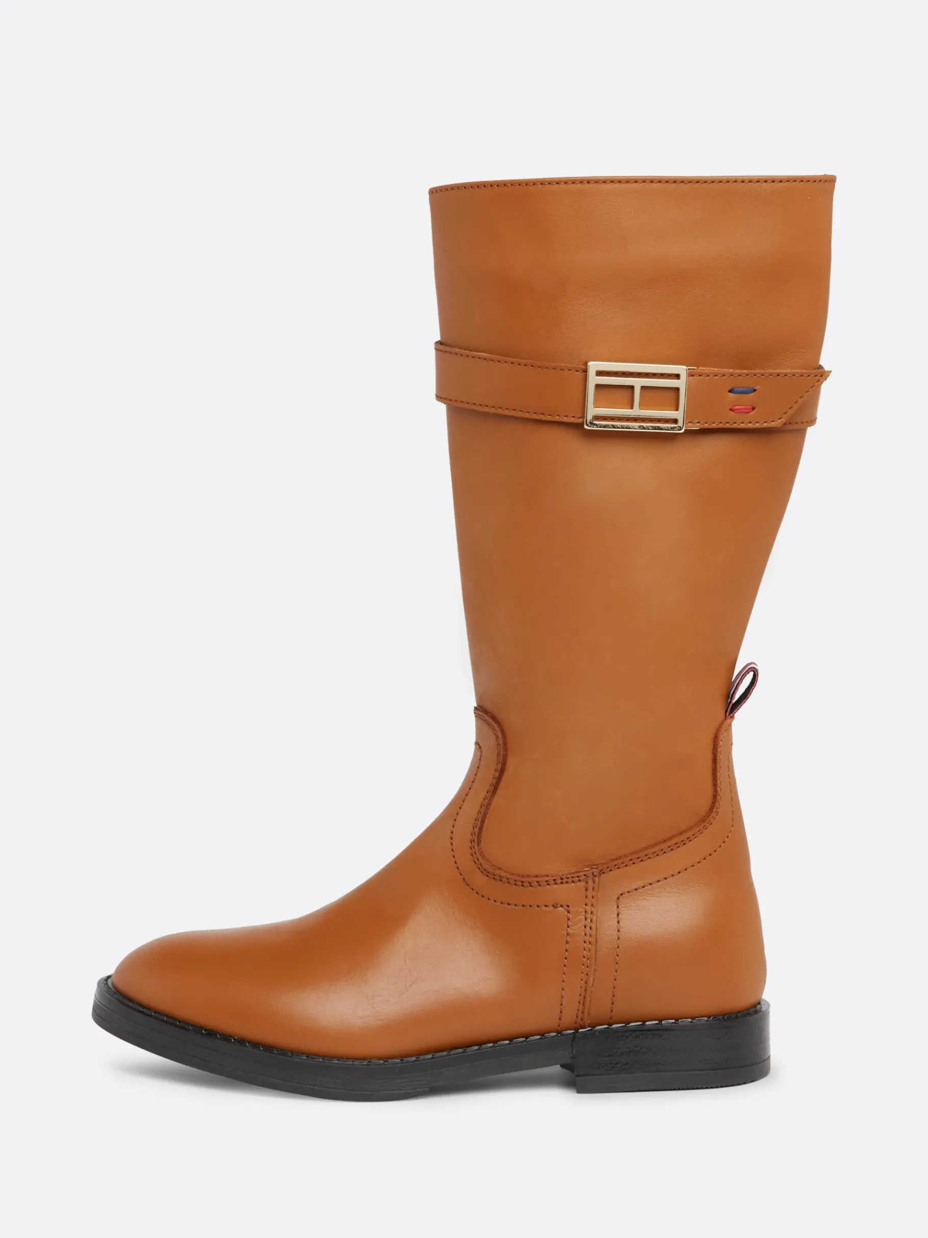 Tommy Hilfiger Kniehoher Lederstiefel mit Schnalle TOBACCO Outlet