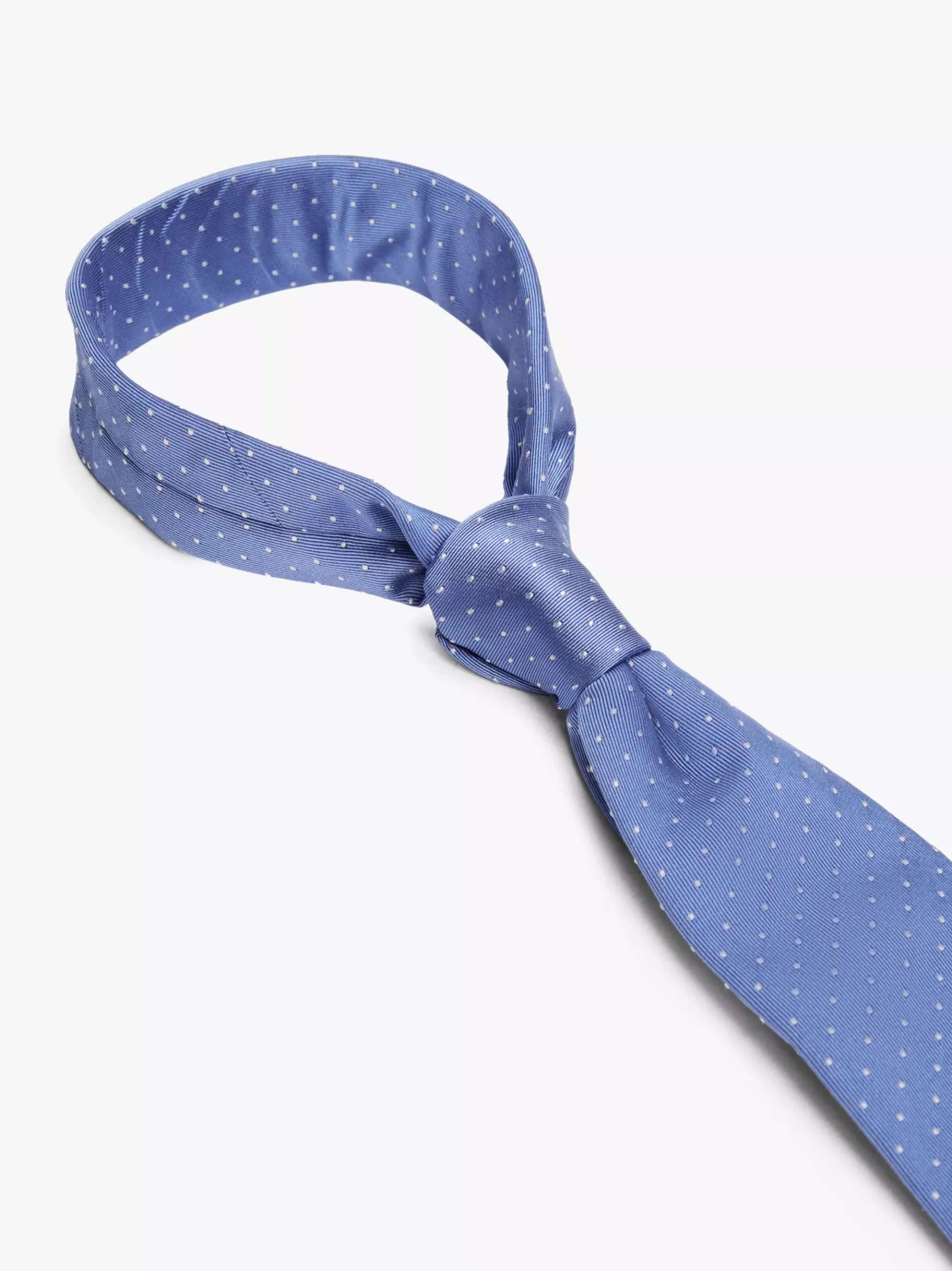 Tommy Hilfiger Krawatte aus reiner Seide mit Punktemuster LIGHT BLUE/WHITE New