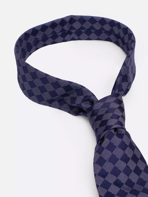 Tommy Hilfiger Krawatte aus reiner Seide mit Gitter-Karo DESERT SKY Cheap