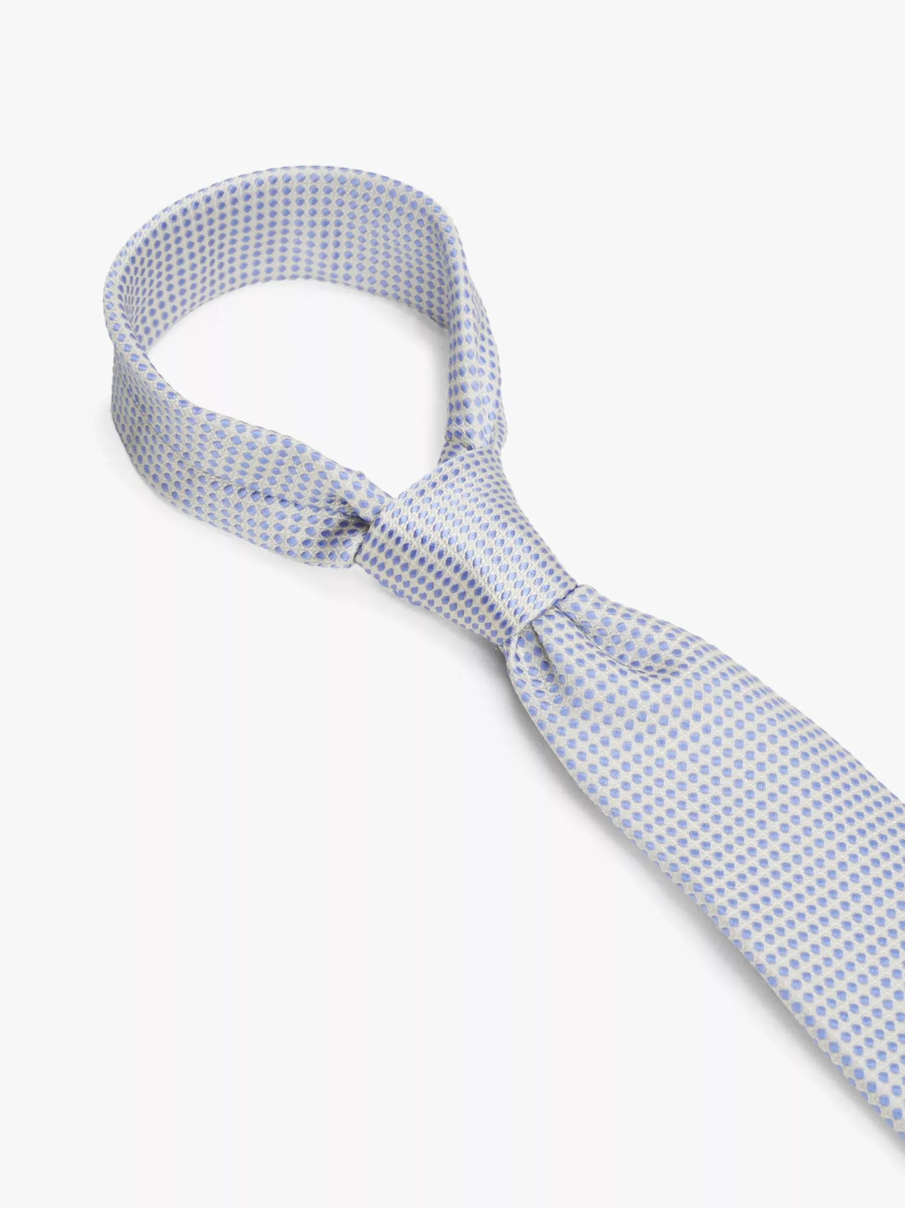 Tommy Hilfiger Krawatte aus reiner Seide mit Mikro-Webmuster IVORY SILK/MULTI Flash Sale