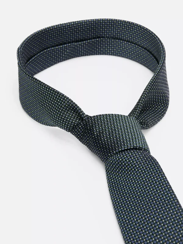 Tommy Hilfiger Krawatte aus reiner Seide mit Mikromuster NOUVEAU GREEN/MULTI New