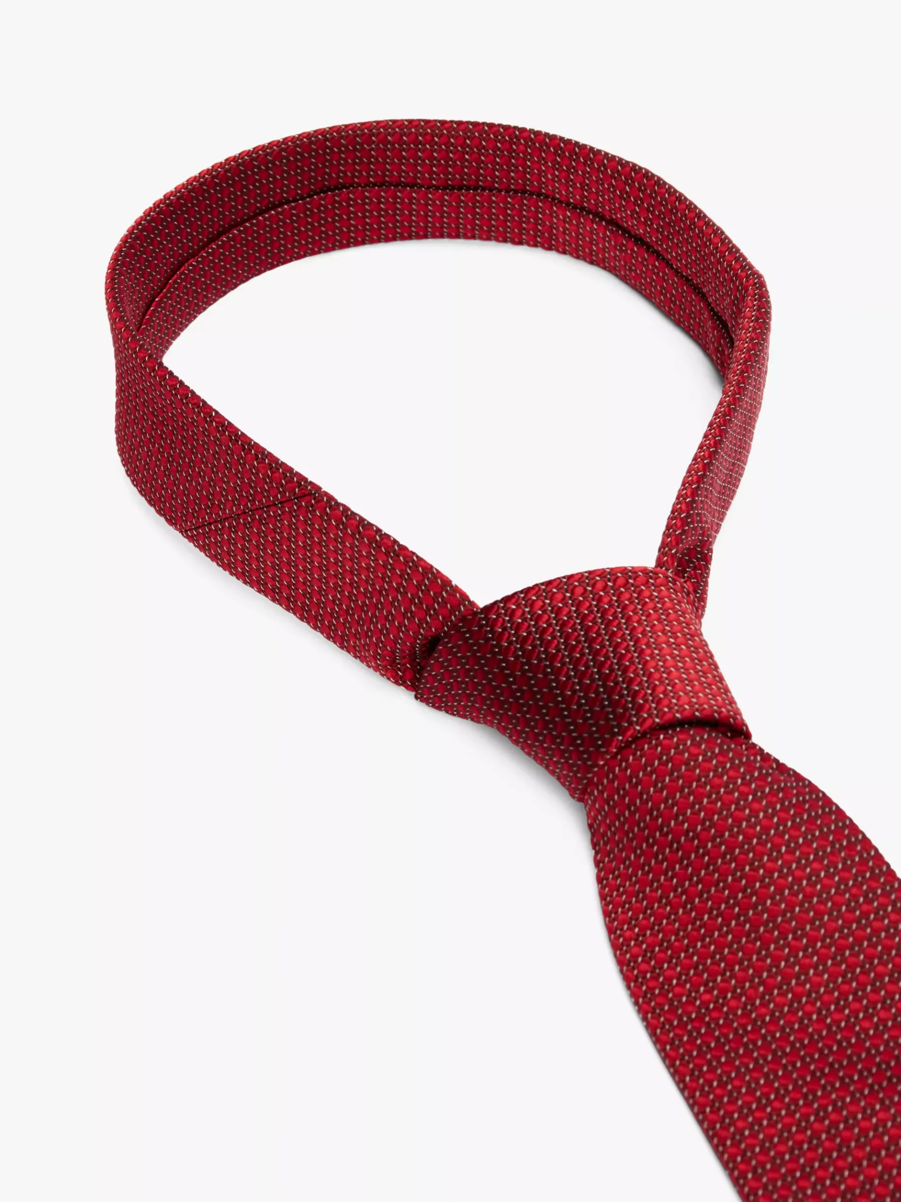 Tommy Hilfiger Krawatte aus reiner Seide mit Mikro-Webmuster PRIMARY RED/MULTI Best Sale