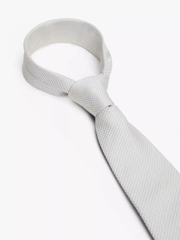 Tommy Hilfiger Krawatte aus reiner Seide mit Mikromuster IVORY SILK/MULTI Discount