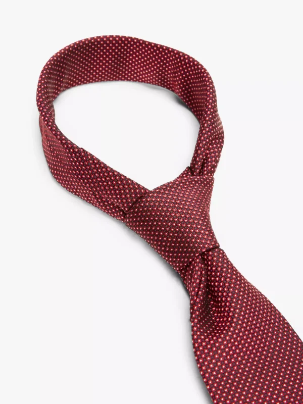 Tommy Hilfiger Krawatte aus reiner Seide mit Mikromuster PRIMARY RED/MULTI Best