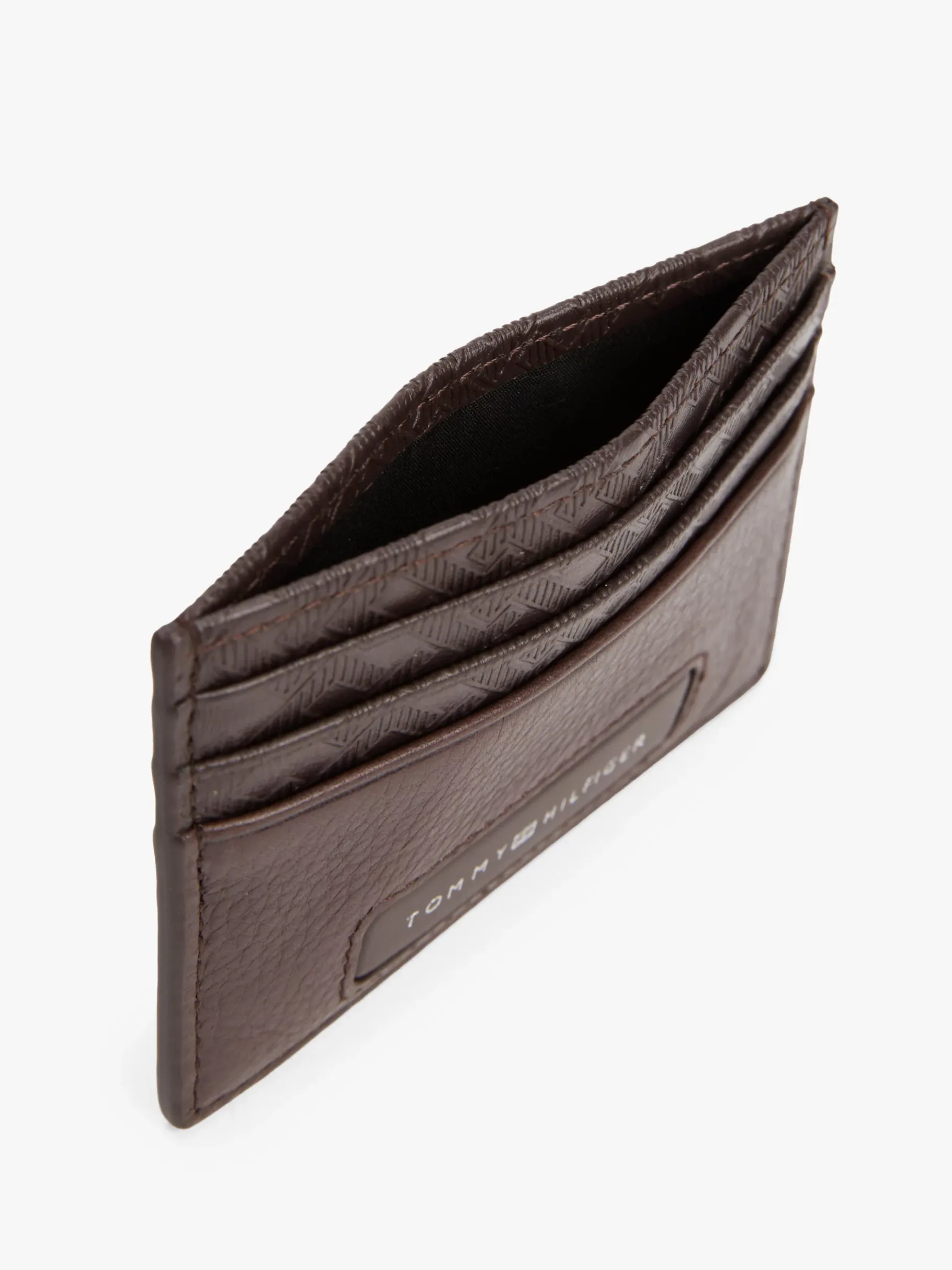 Tommy Hilfiger Kreditkartenetui aus Leder mit TH-Monogramm COFFEE BEAN Cheap