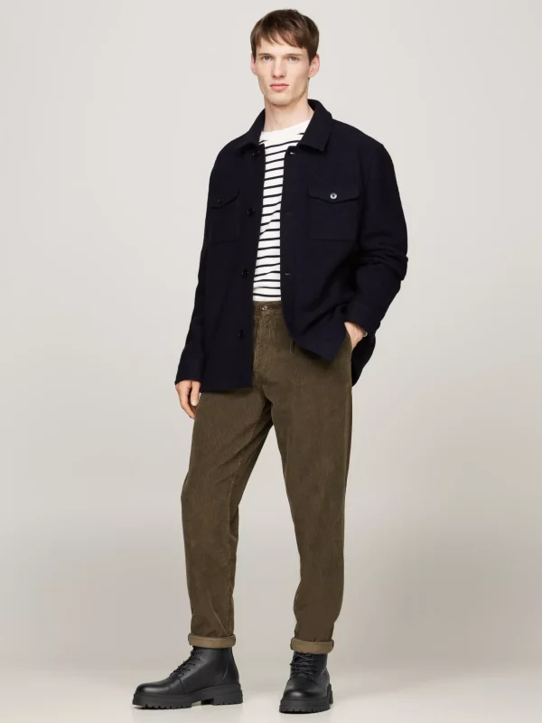 Tommy Hilfiger Lace-up Ankle Boot aus strukturiertem Leder BLACK Store