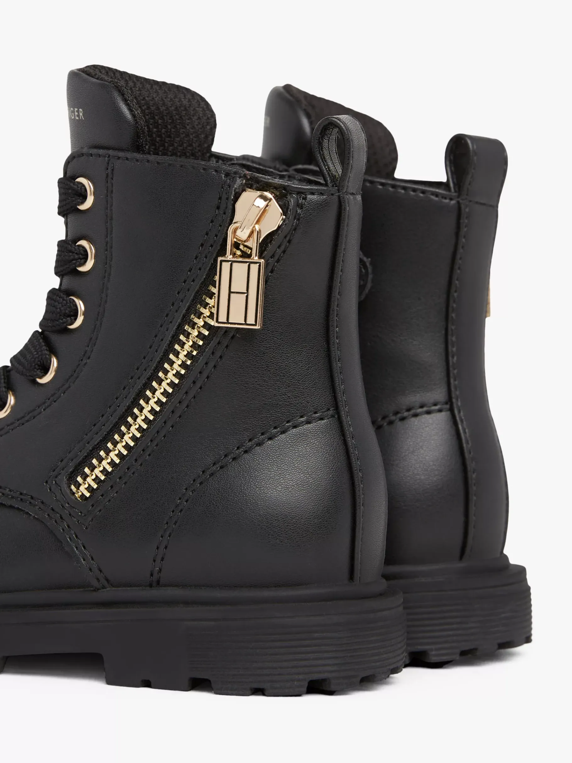 Tommy Hilfiger Lace-up Biker-Stiefel BLACK Best