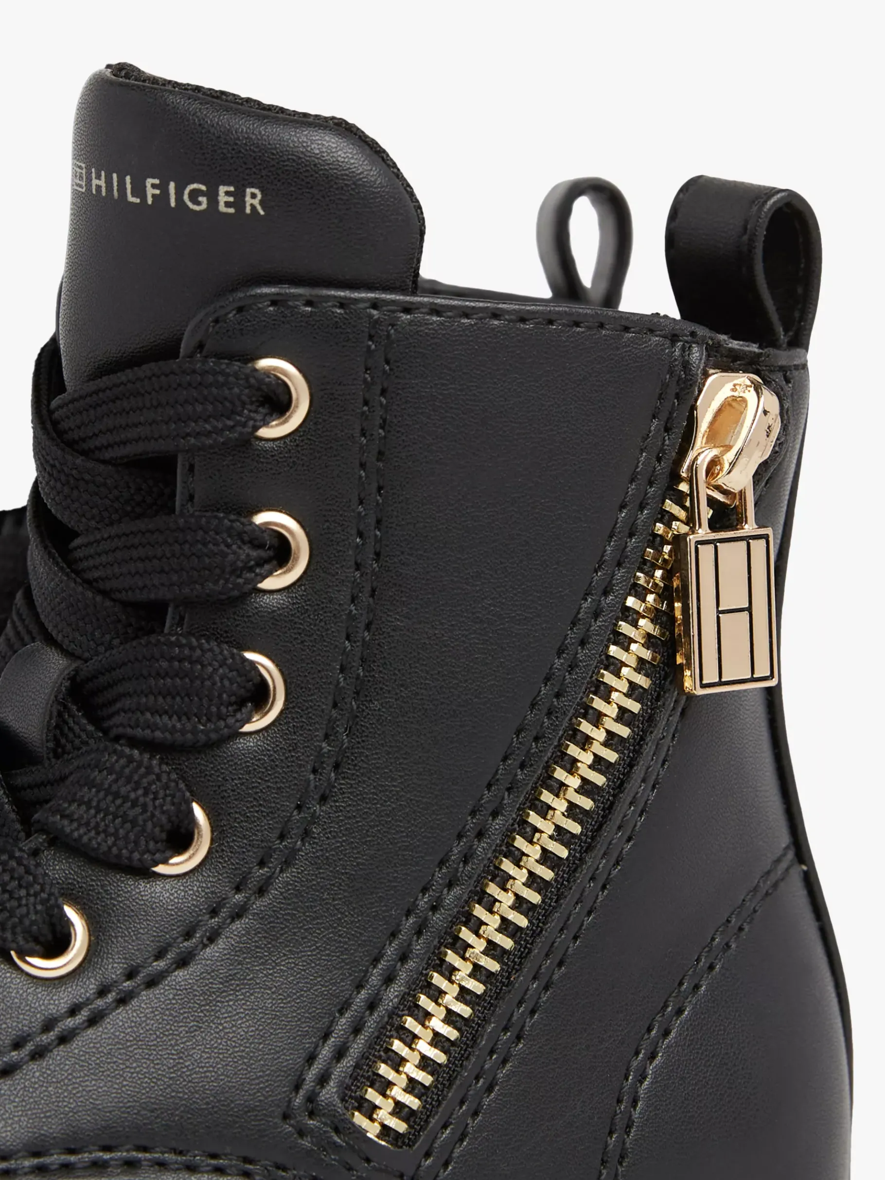 Tommy Hilfiger Lace-up Biker-Stiefel BLACK Best
