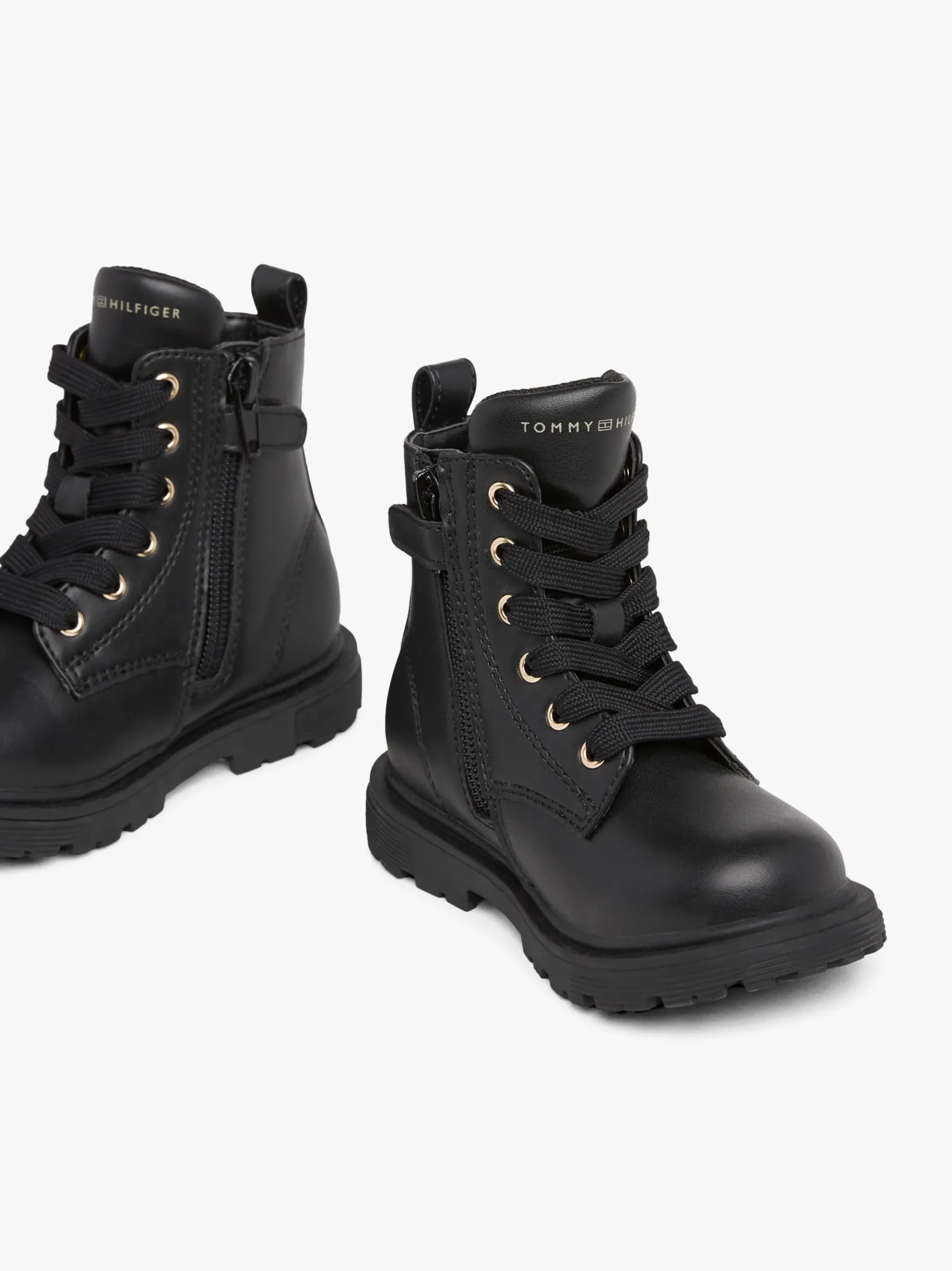 Tommy Hilfiger Lace-up Biker-Stiefel BLACK Best