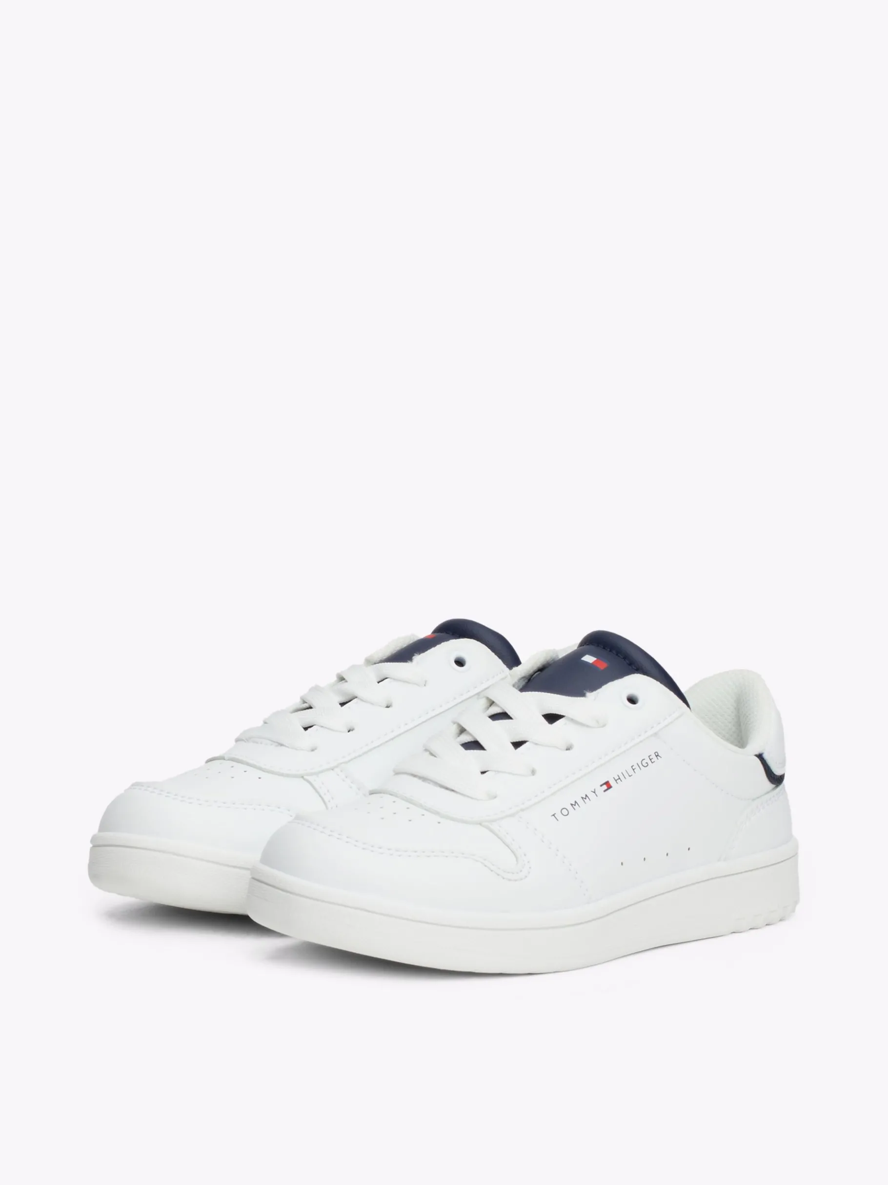 Tommy Hilfiger Lace-up Logo-Sneaker WHITE / BLUE Hot
