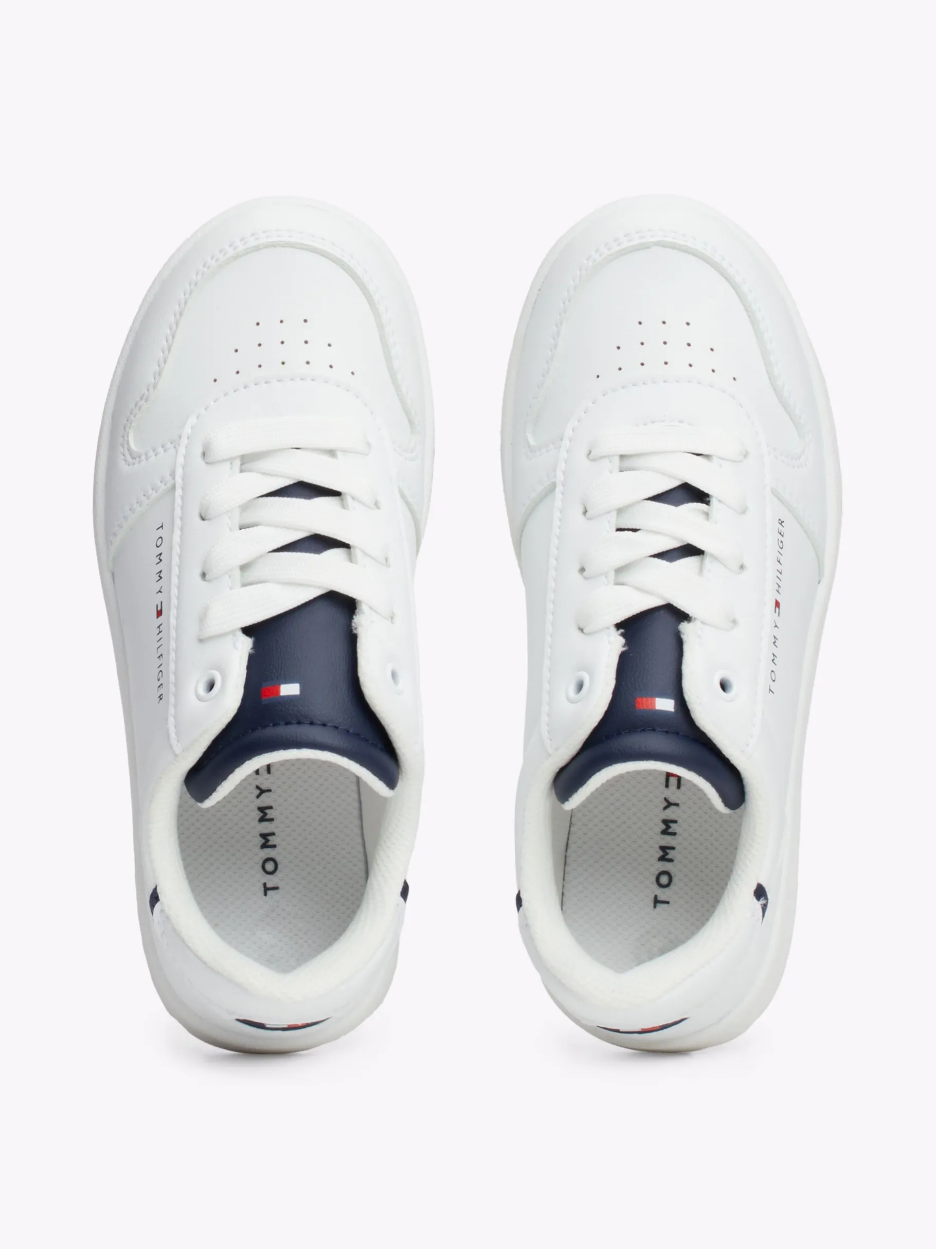 Tommy Hilfiger Lace-up Logo-Sneaker WHITE / BLUE Hot