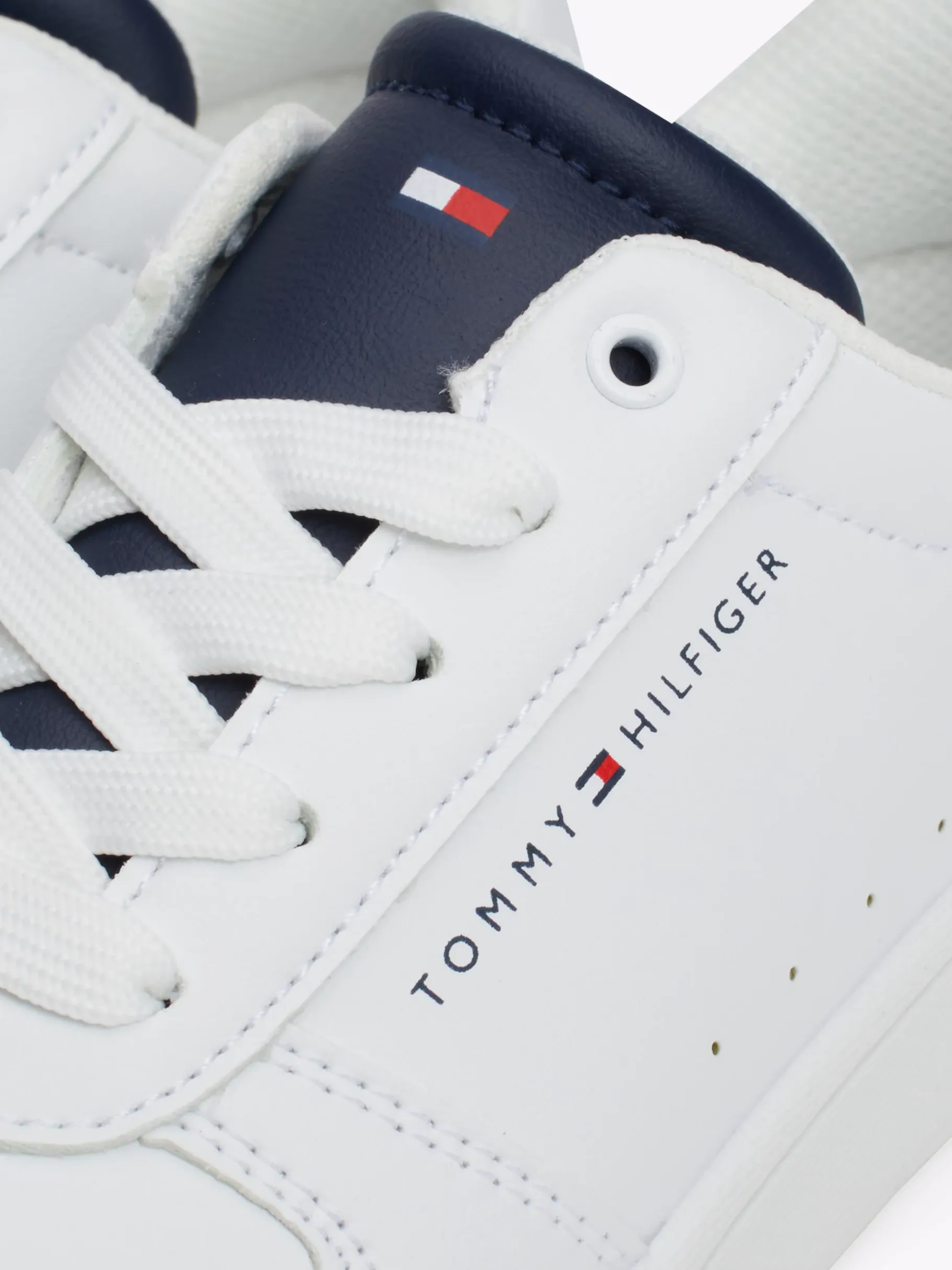 Tommy Hilfiger Lace-up Logo-Sneaker WHITE / BLUE Hot