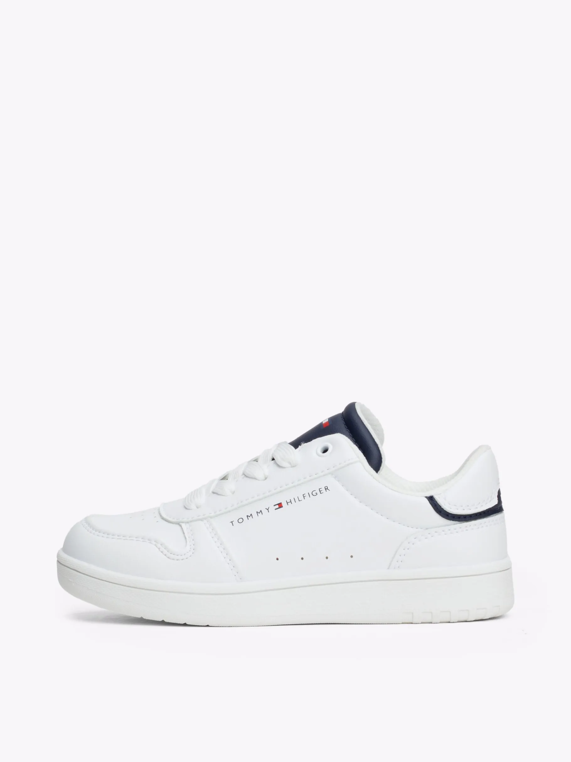 Tommy Hilfiger Lace-up Logo-Sneaker WHITE / BLUE Hot