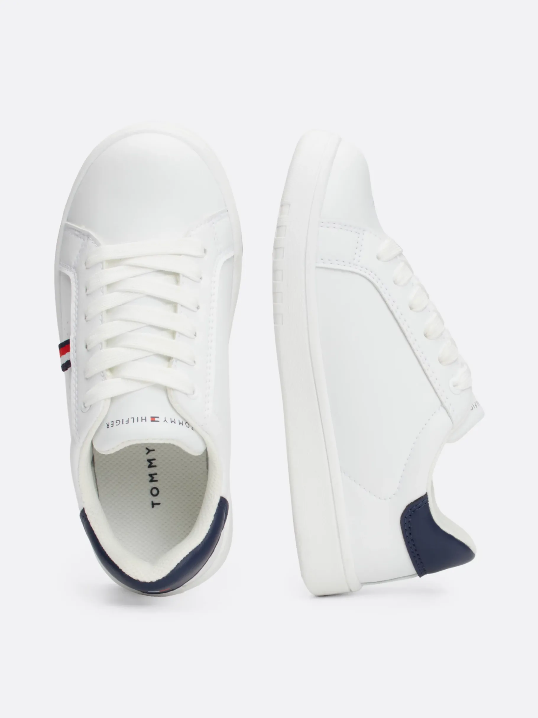 Tommy Hilfiger Lace-up Sneaker mit Logo WHITE Hot