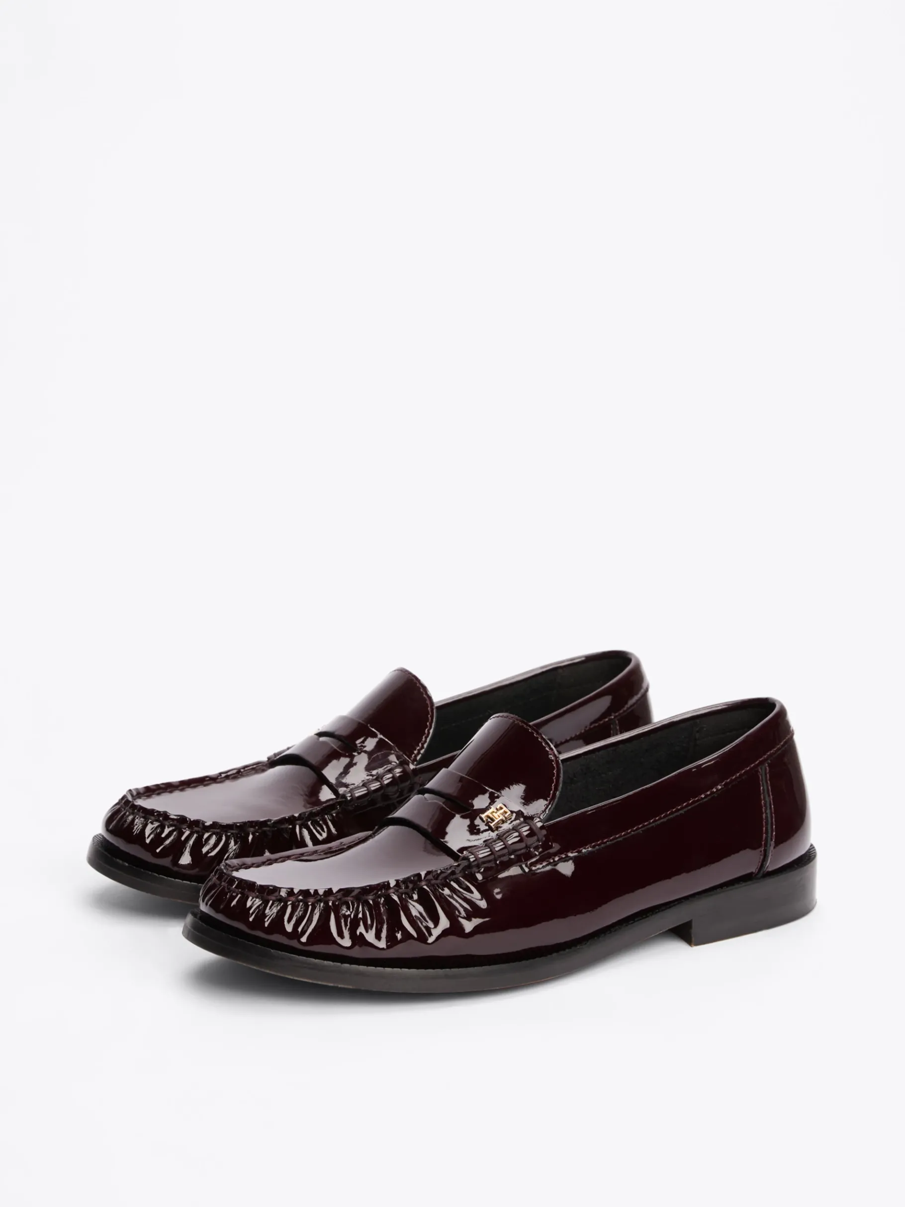 Tommy Hilfiger Lackleder-Loafer BURGUNDY VELVET Discount