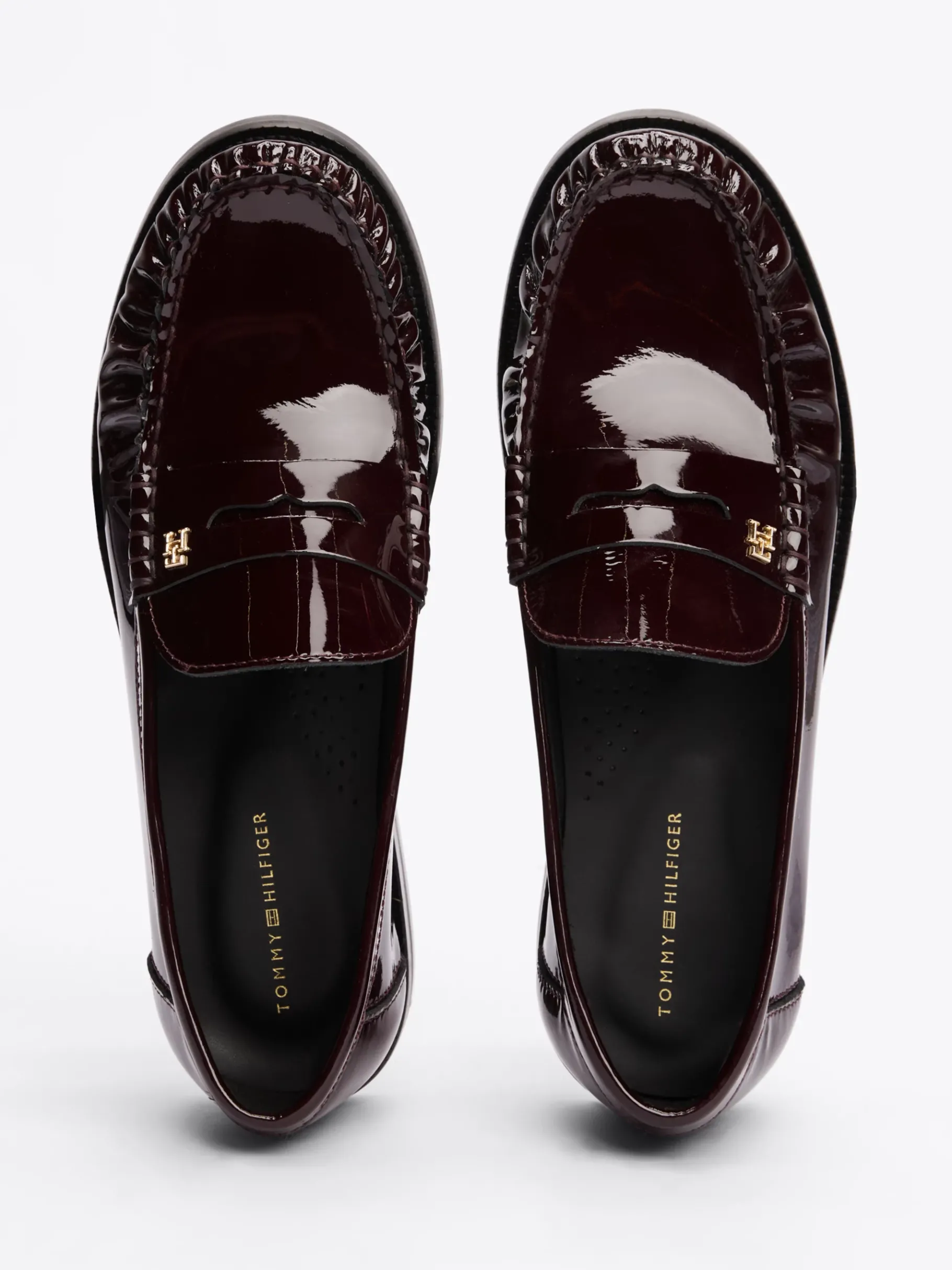 Tommy Hilfiger Lackleder-Loafer BURGUNDY VELVET Discount