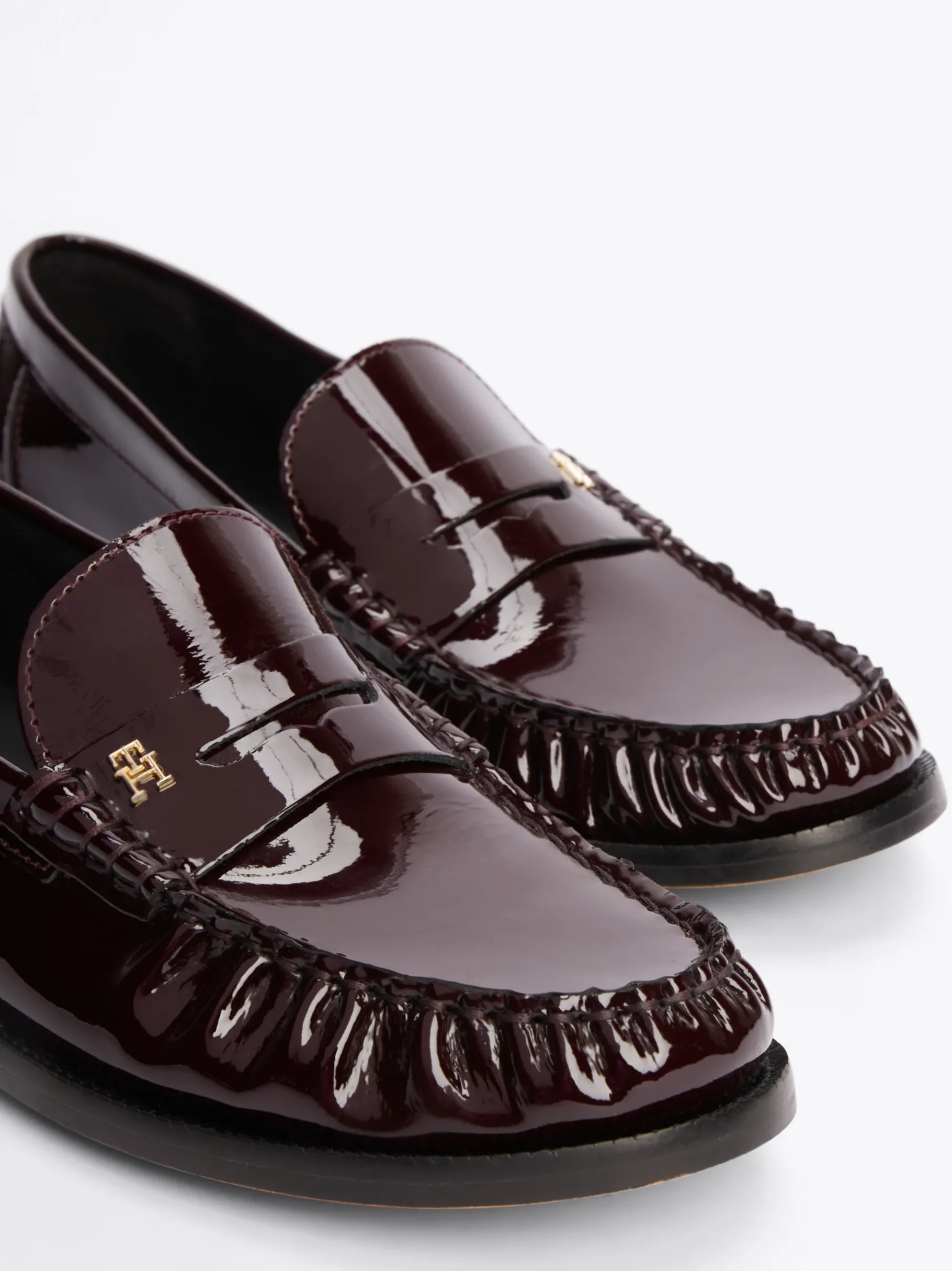 Tommy Hilfiger Lackleder-Loafer BURGUNDY VELVET Discount