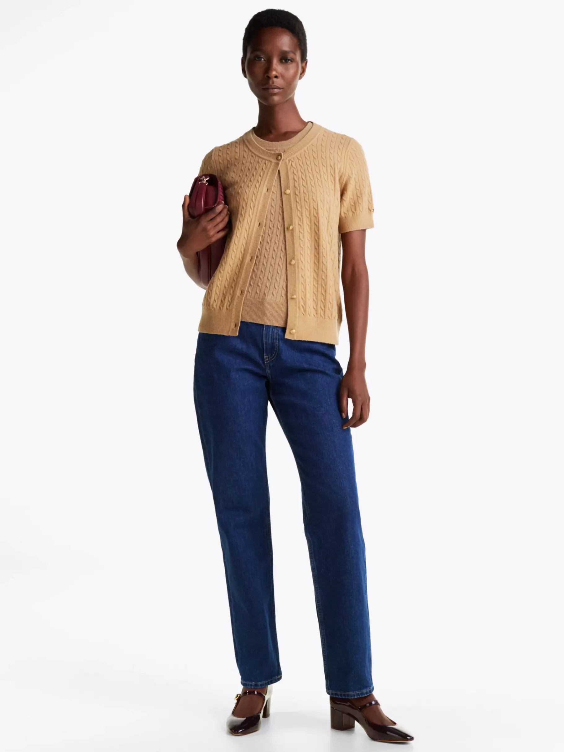 Tommy Hilfiger Lackleder-Pumps mit zwei Riemen BURGUNDY VELVET Best