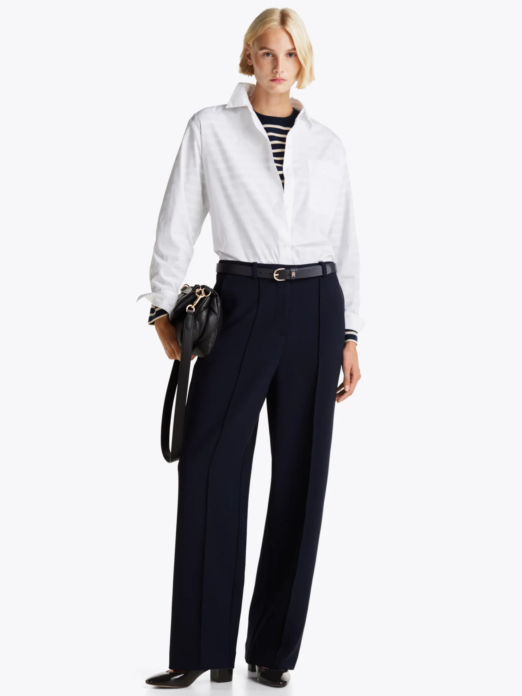 Tommy Hilfiger Lackleder-Pumps mit zwei Riemen BLACK Best