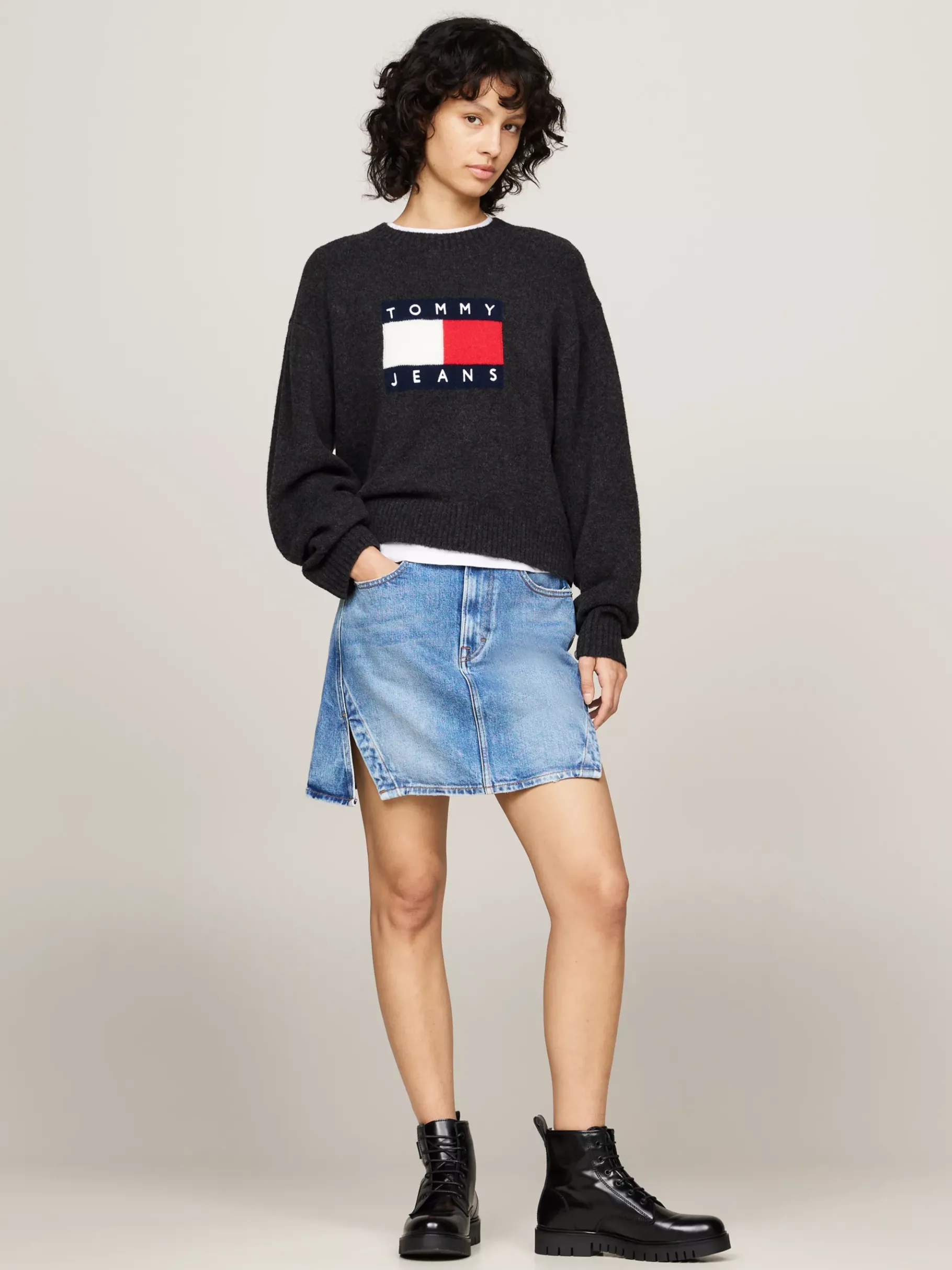 Tommy Hilfiger Lackleder-Stiefel mit rutschhemmender Sohle BLACK Store