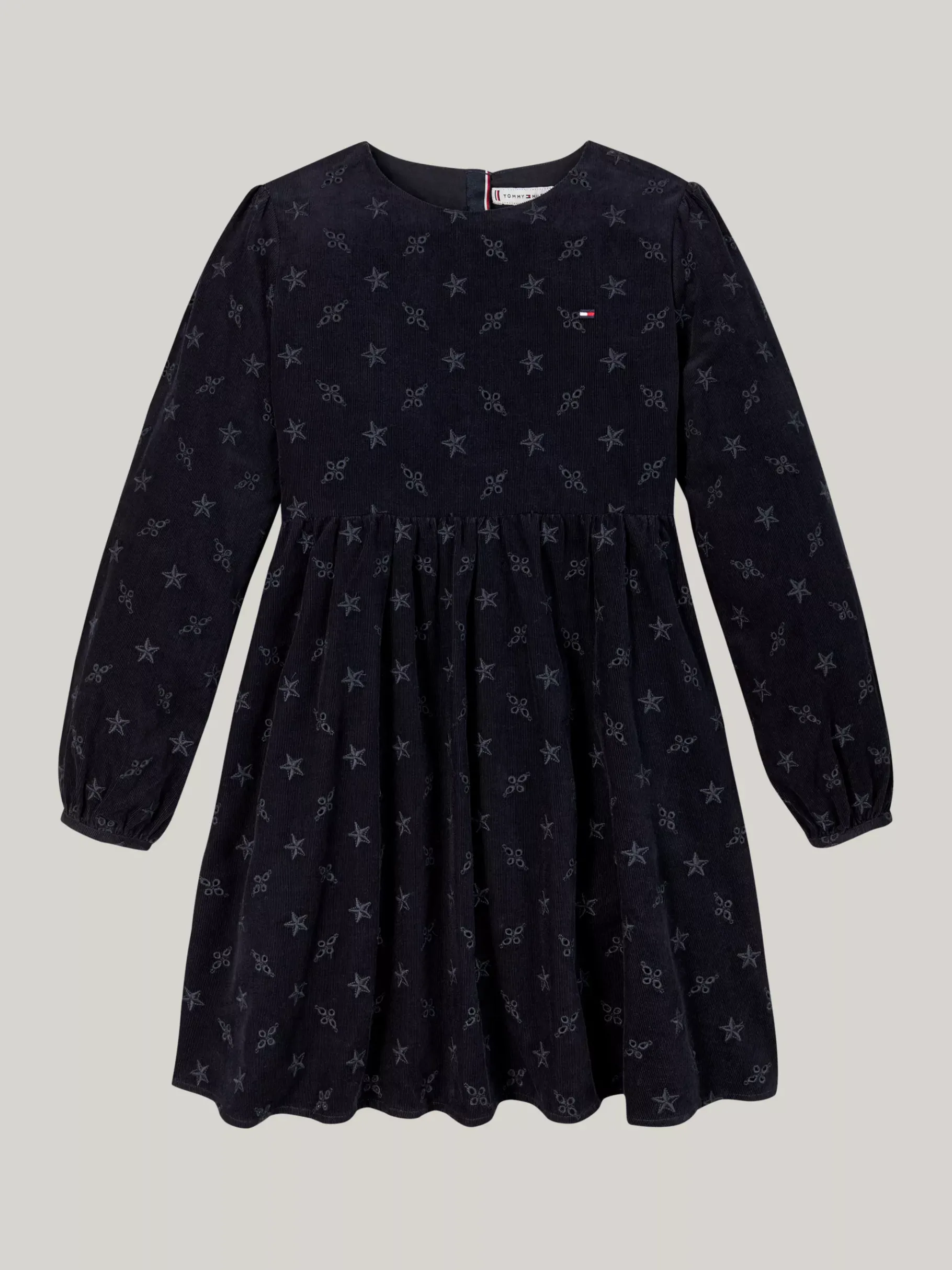 Tommy Hilfiger Langarmkleid aus Cord mit Stickereien DESERT SKY New