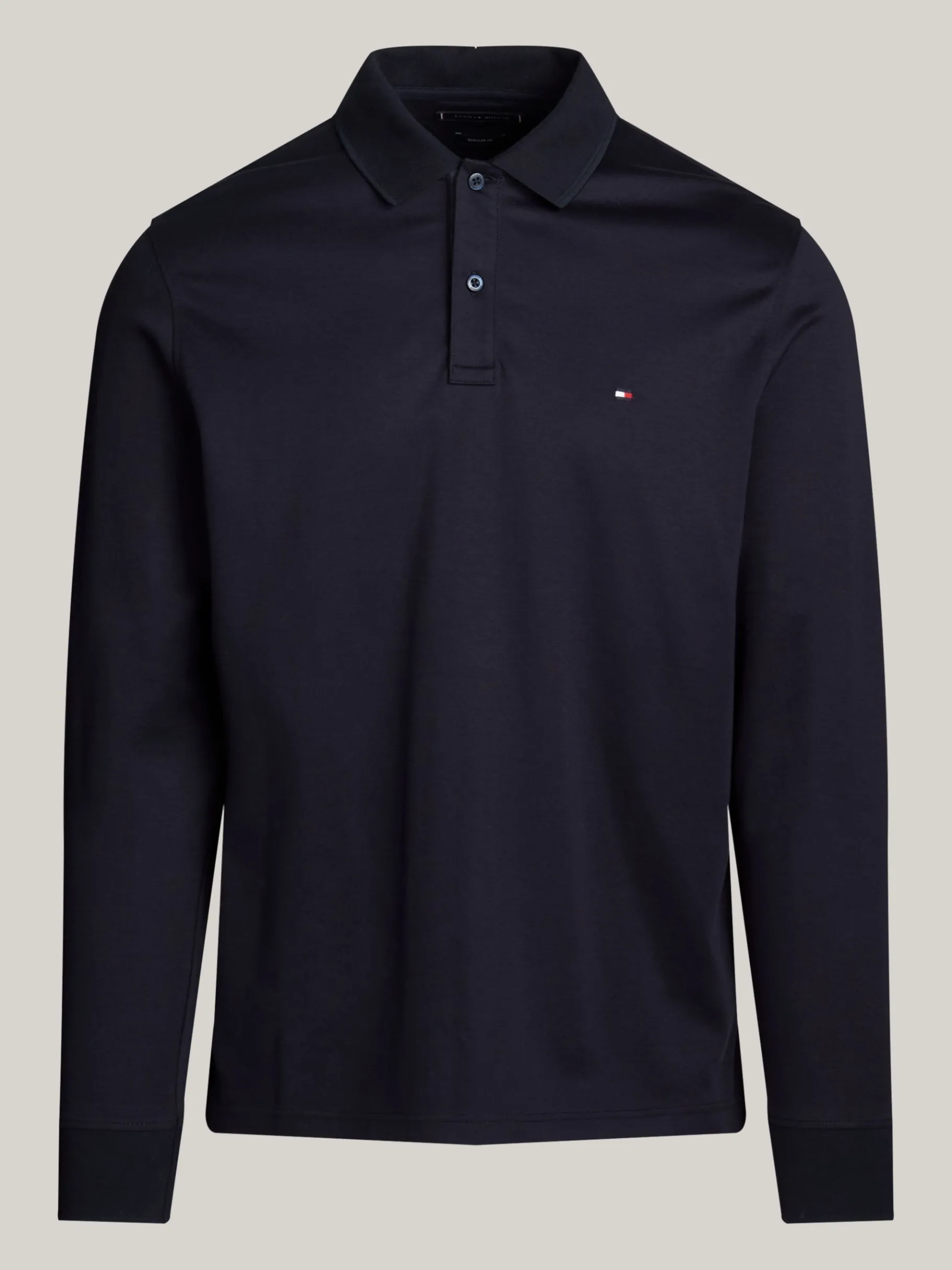 Tommy Hilfiger Langarm-Poloshirt aus Jacquardgewebe DESERT SKY Flash Sale