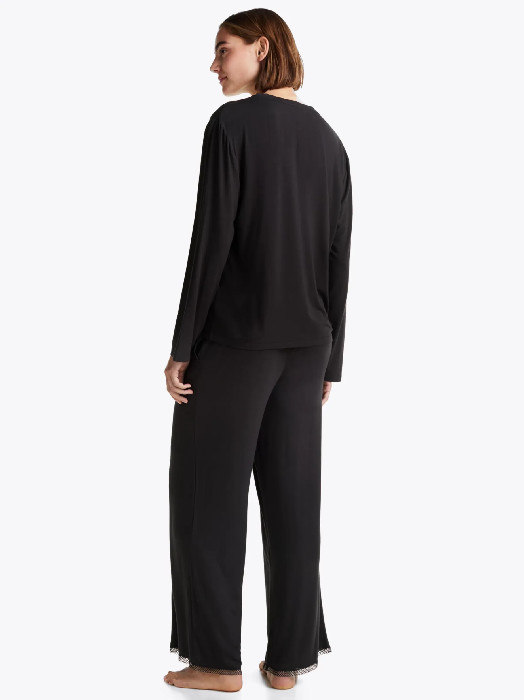 Tommy Hilfiger Langarm-Pyjama-Oberteil BLACK Discount