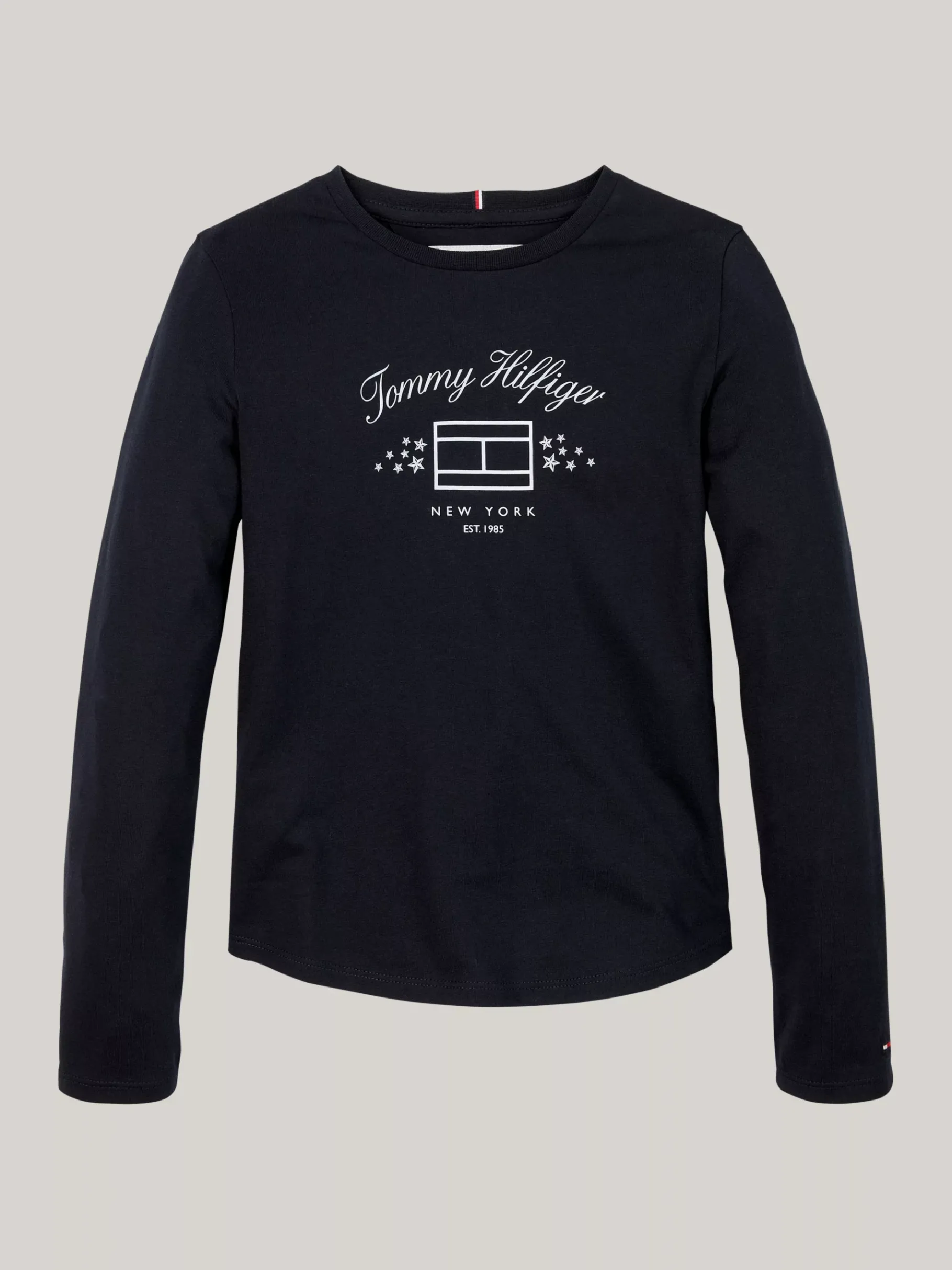 Tommy Hilfiger Langarmshirt mit Flag-Print DESERT SKY Fashion