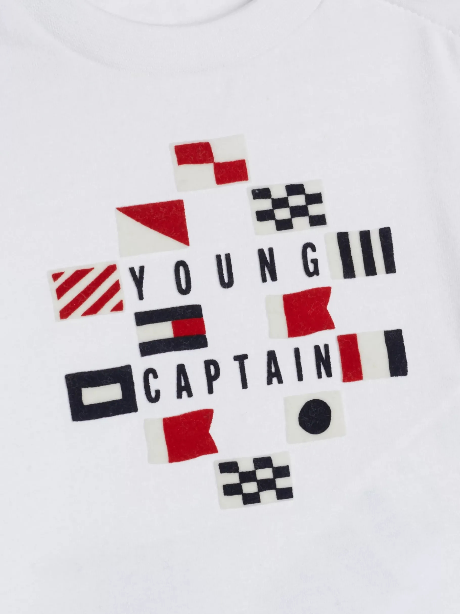 Tommy Hilfiger Langarmshirt mit geflocktem Logo WHITE Clearance