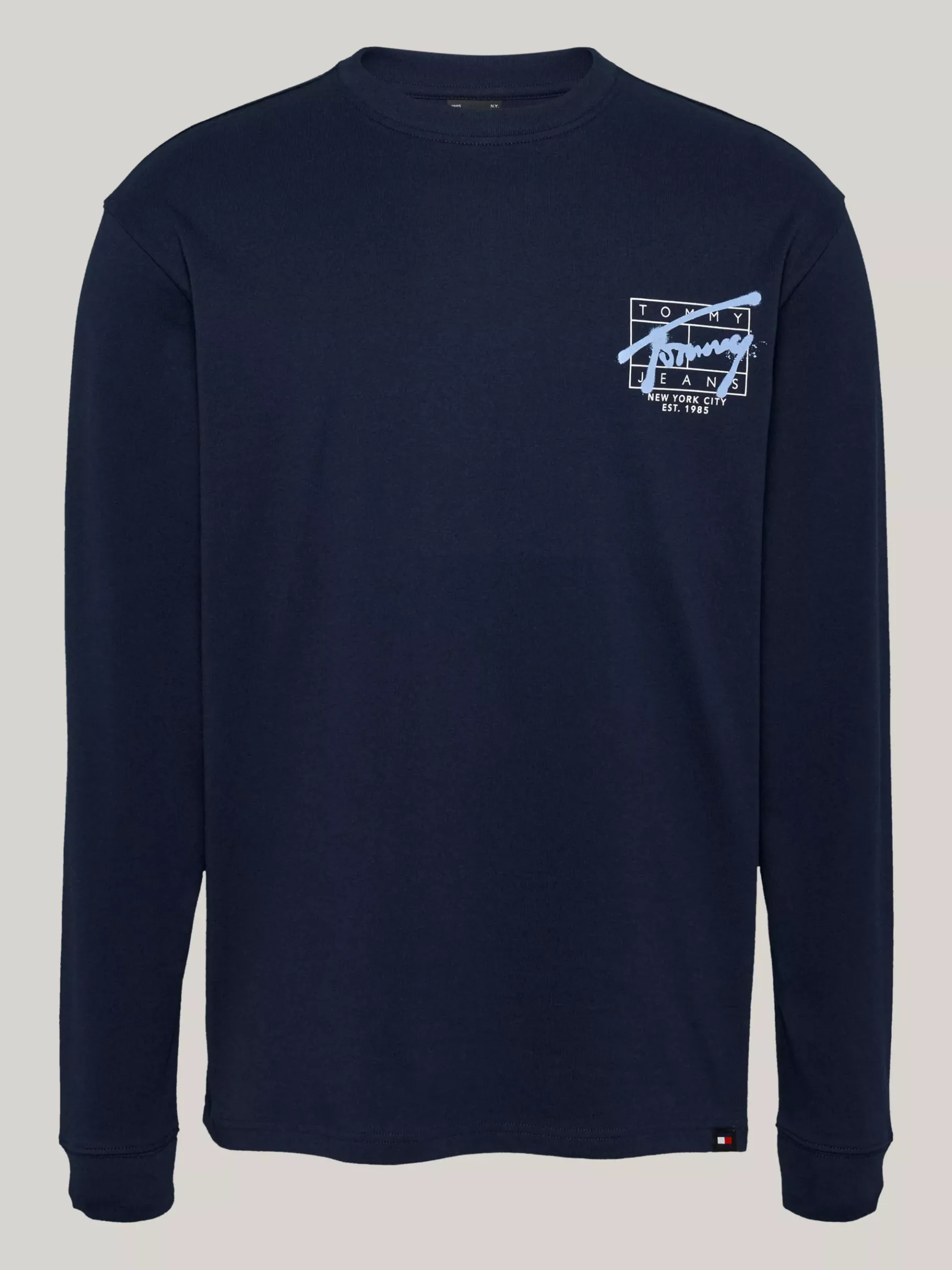 Tommy Hilfiger Langarmshirt mit Graffiti-Signatur-Logo DARK NIGHT NAVY Sale