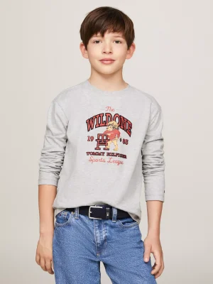 Tommy Hilfiger Langarmshirt mit Logo LIGHT GREY HEATHER Shop