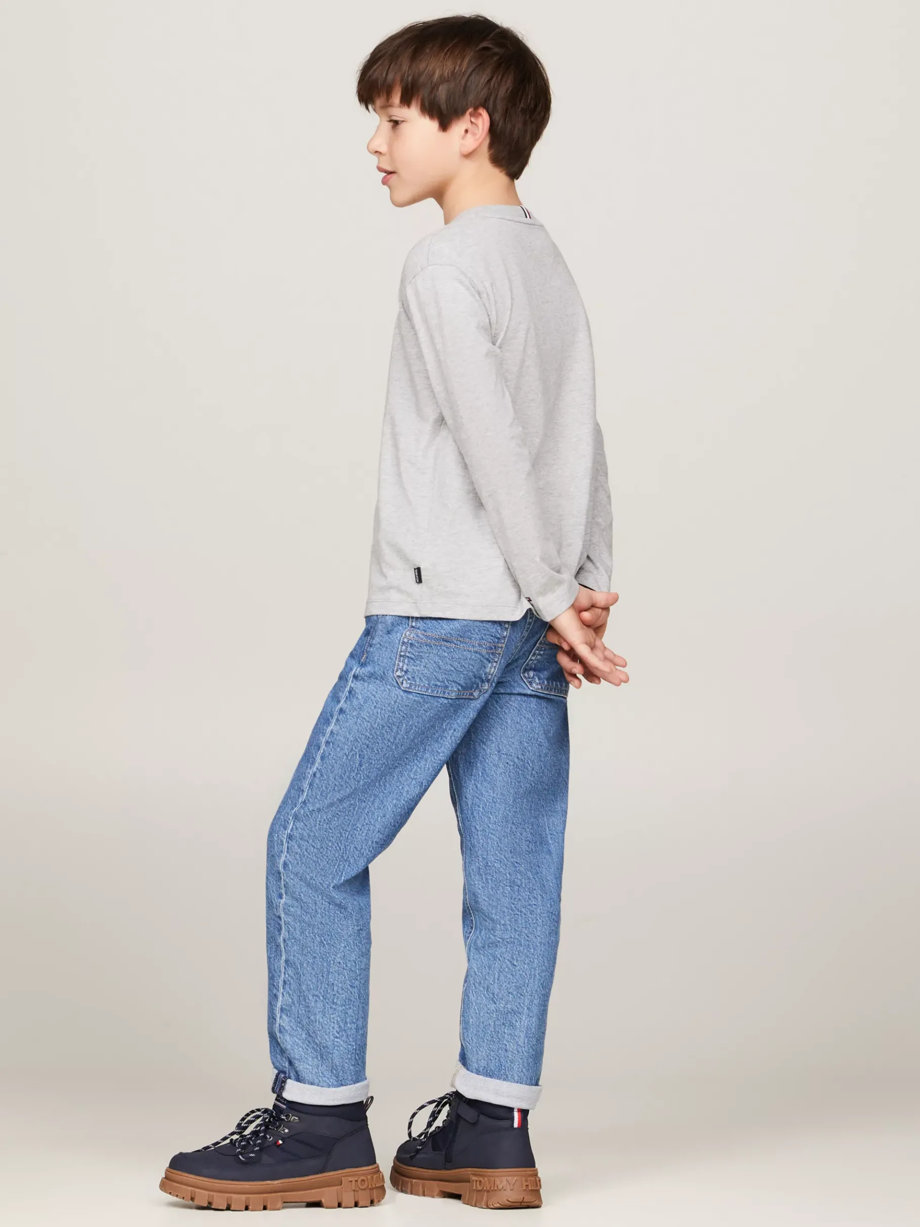 Tommy Hilfiger Langarmshirt mit Logo LIGHT GREY HEATHER Shop