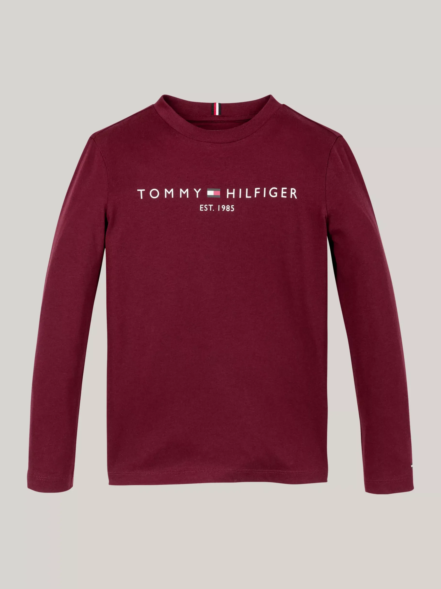 Tommy Hilfiger Langarmshirt mit Logo-Print DEEP ROUGE Discount