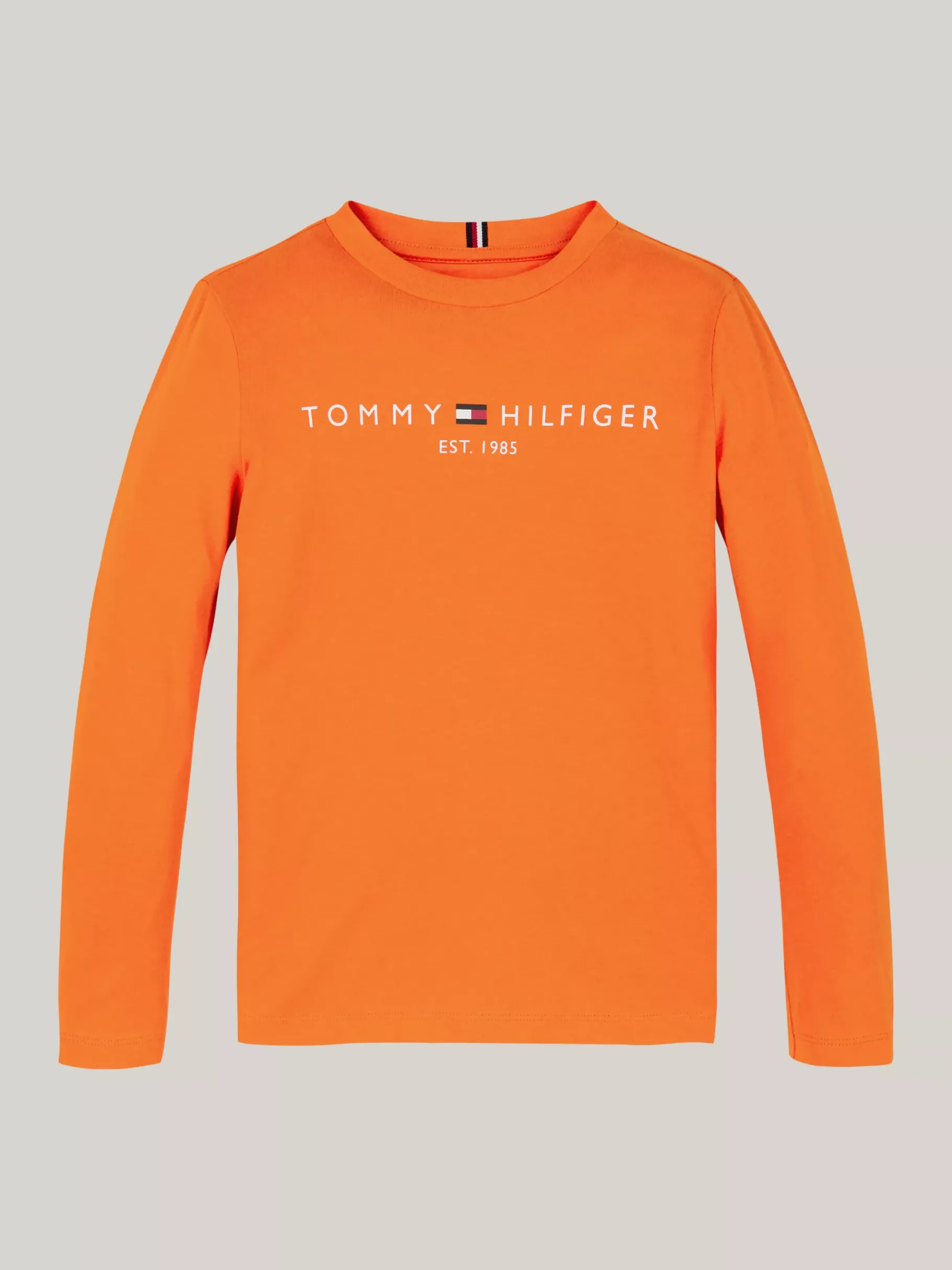 Tommy Hilfiger Langarmshirt mit Logo-Print ORANGE THUNDER Online