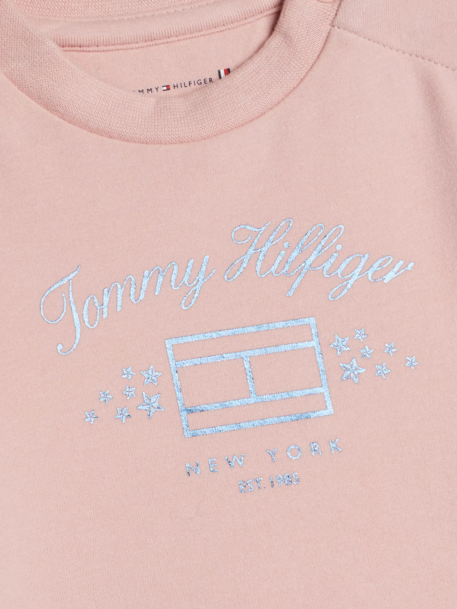 Tommy Hilfiger Langarmshirt mit Metallic-Logo SOFT ROSE Hot