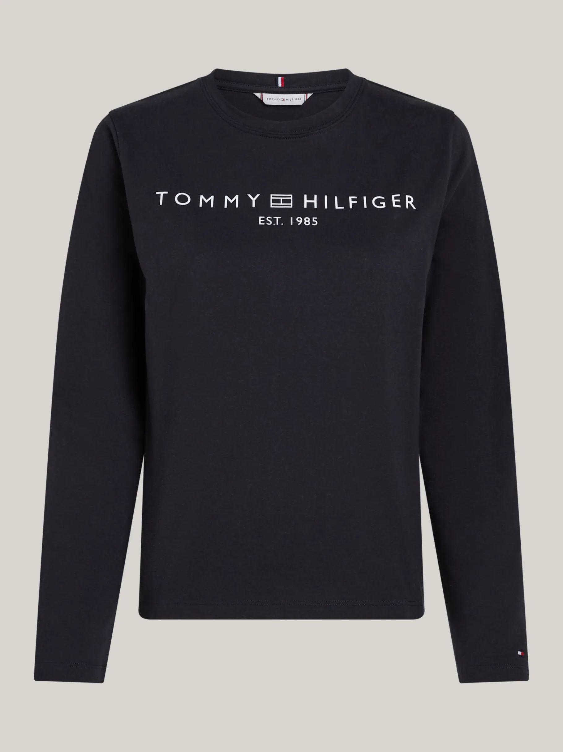 Tommy Hilfiger Langarmshirt mit Rundhalsausschnitt und Logo DESERT SKY Store