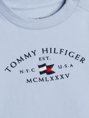 Tommy Hilfiger Langarmshirt mit Rundhalsausschnitt BREEZY BLUE Hot